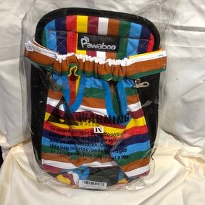 Pawaboo M Size Pet Front Carrier.  Colorful Stripes. New in package.